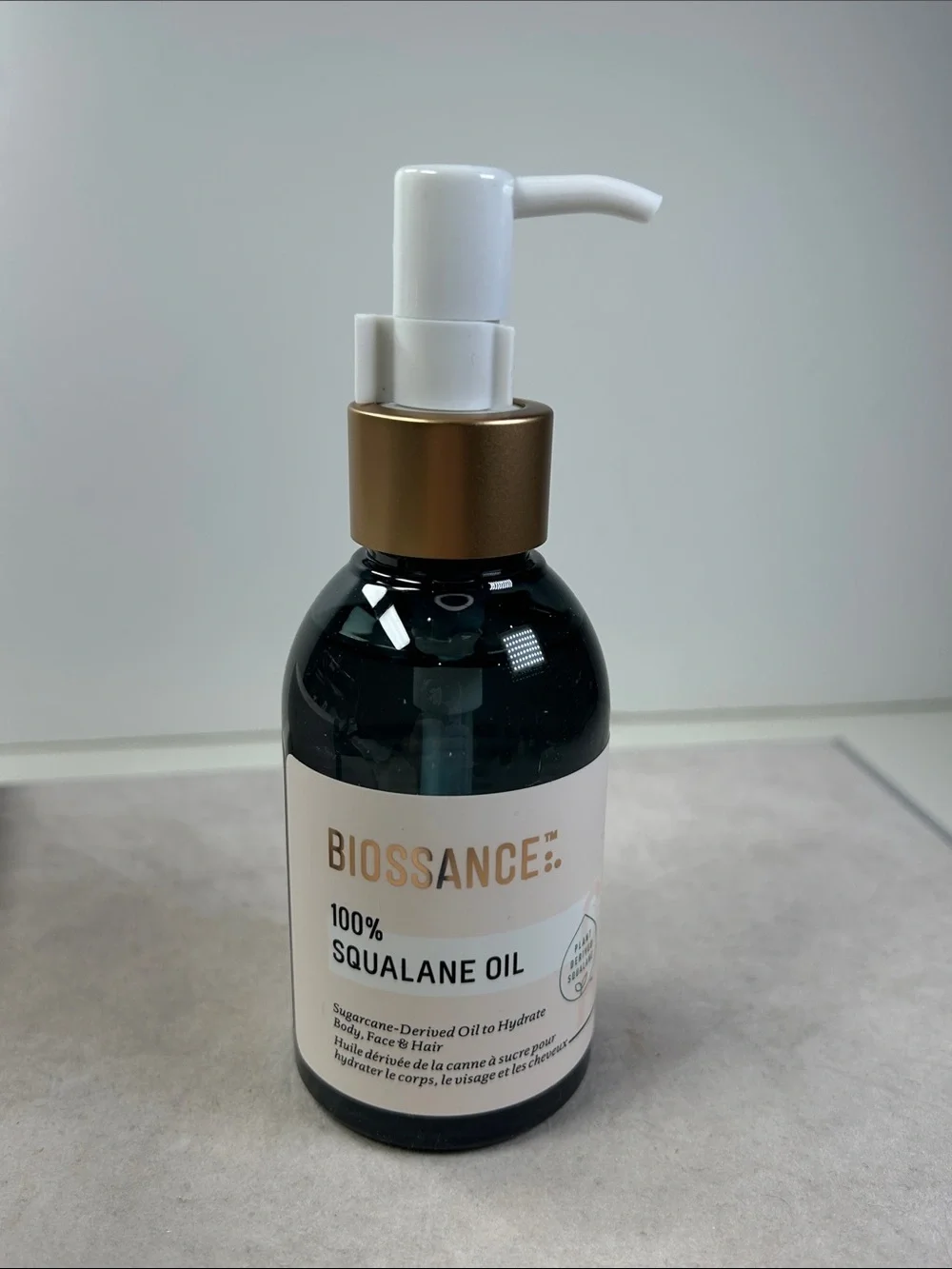 BIOSSANCE 100% Squalane Oil - Vegan Face & Body Oil Moisturizer - 3.3 oz